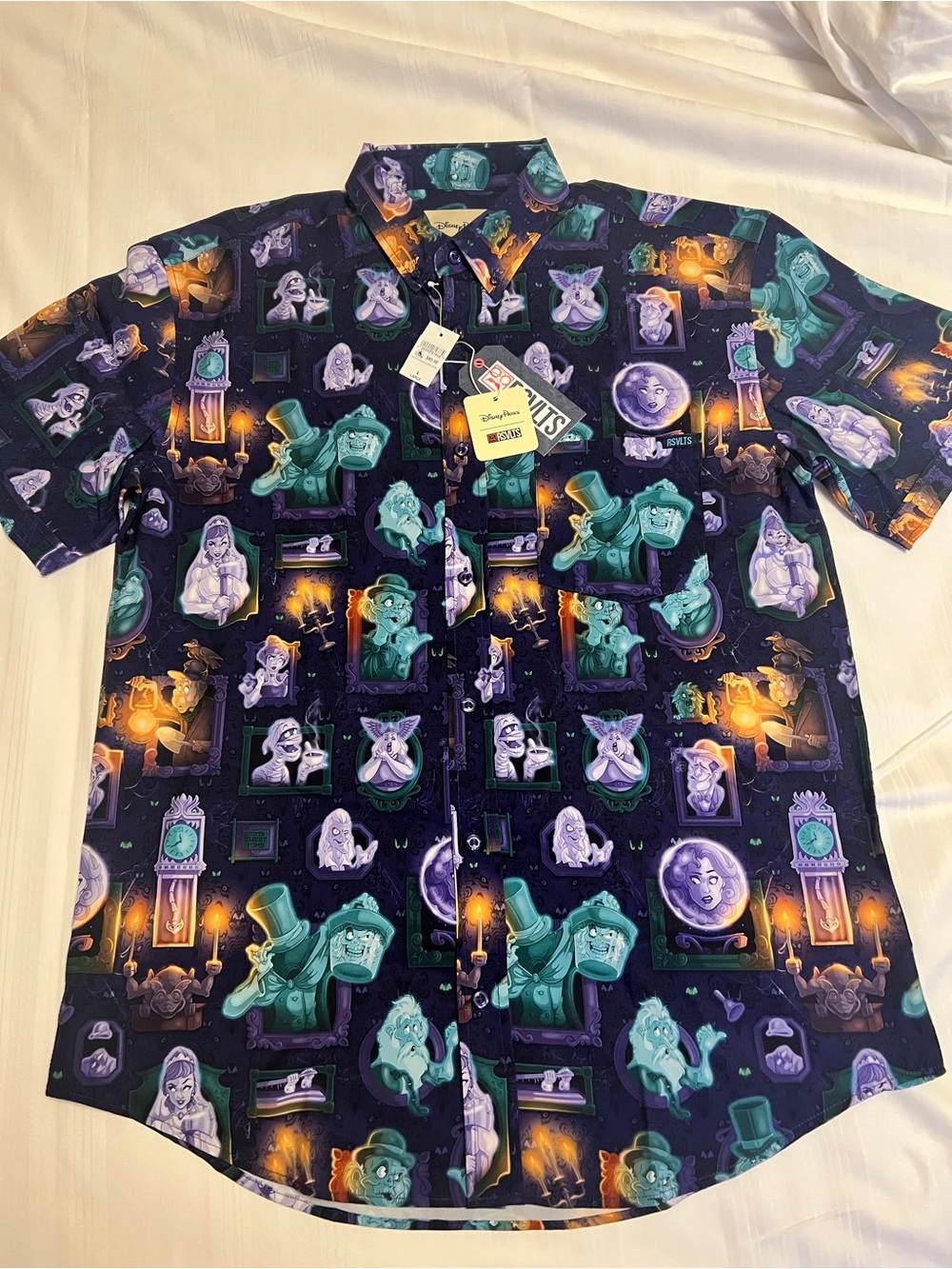 Disney Rsvlts Haunted Mansion-Print Short Sleeve Shirt - Men
